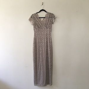 Marina Biege Sheer Dress